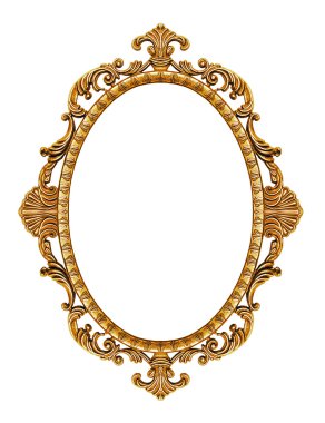 altın antika çerçeve