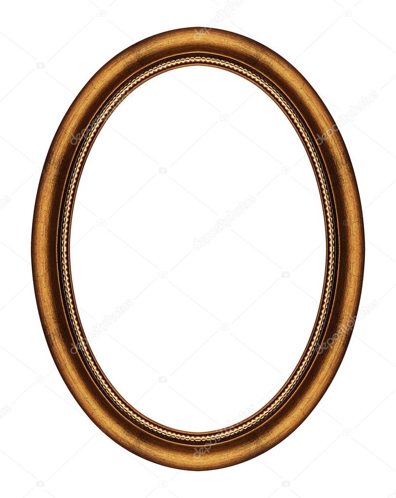 Oval frame isolated on white Stock Photo by ©wabeno 79260128