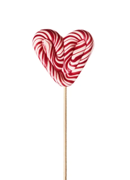 Kleurrijke lolly in de vorm van een hart — Stockfoto