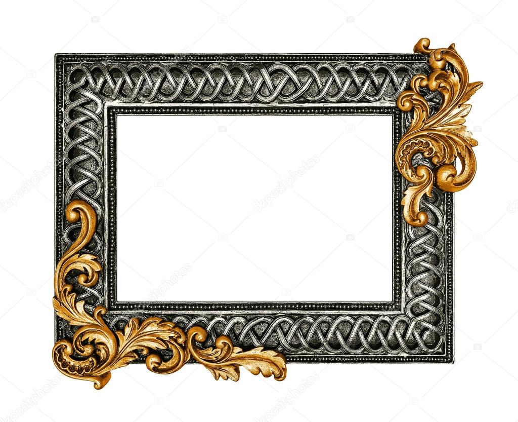 Vintage frame on white