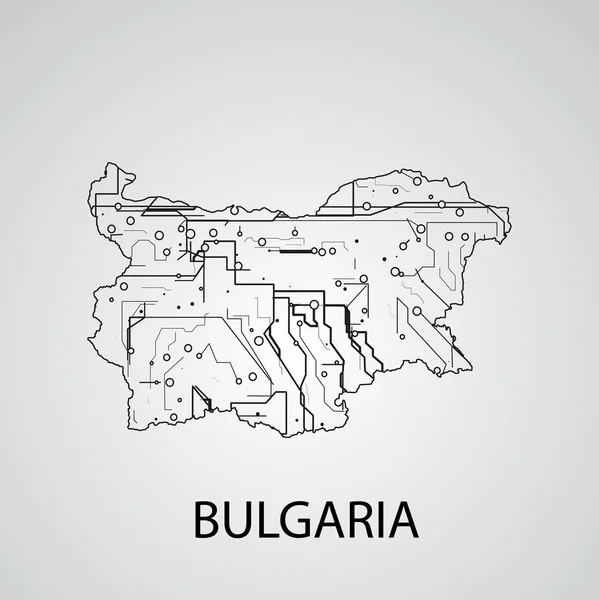 Kretskort Bulgarien Royaltyfria illustrationer