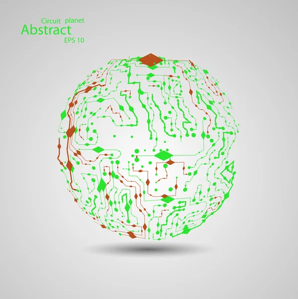 Planète de circuit imprimé eps 10 — Image vectorielle