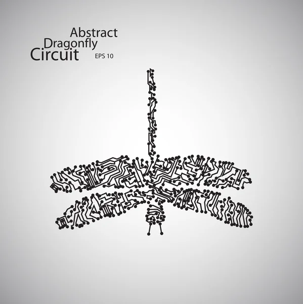 Carte de circuit dragonfly eps 10 — Image vectorielle