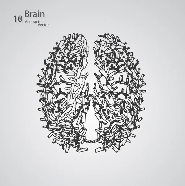 Concepto creativo del cerebro humano — Vector de stock