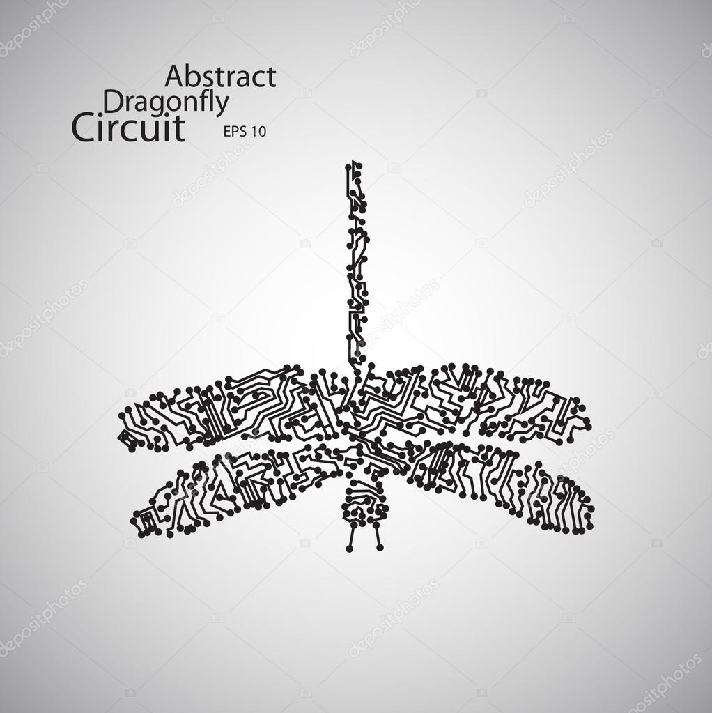 Circuit board dragonfly eps 10