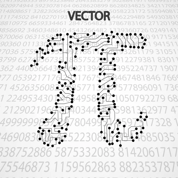 Pi teknoloji şekil — Stok Vektör