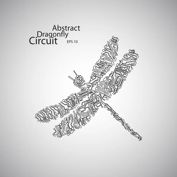 Kretskort dragonfly eps 10 — Stock vektor