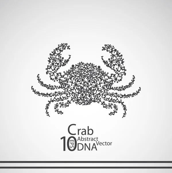 Molecular structure in the form of crab — Stock Vector