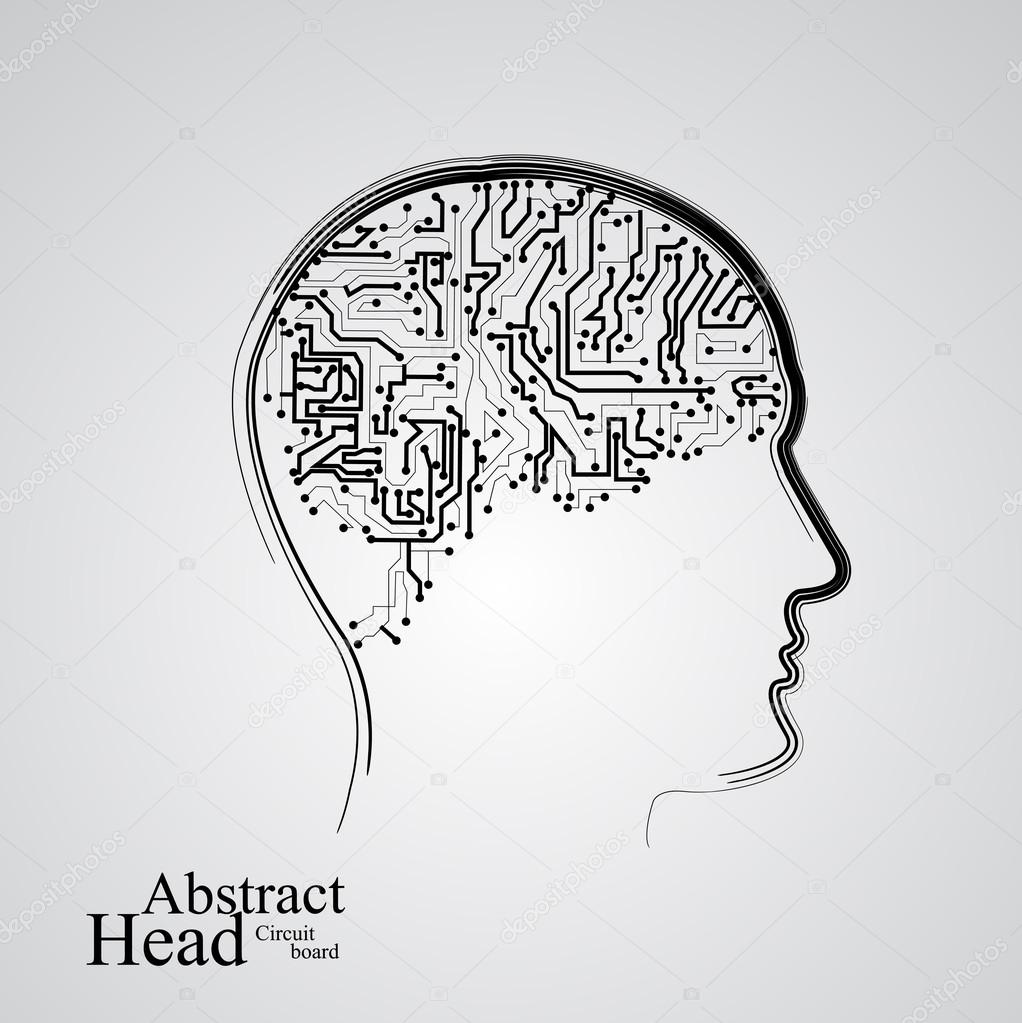 Circuit board human head  eps 10