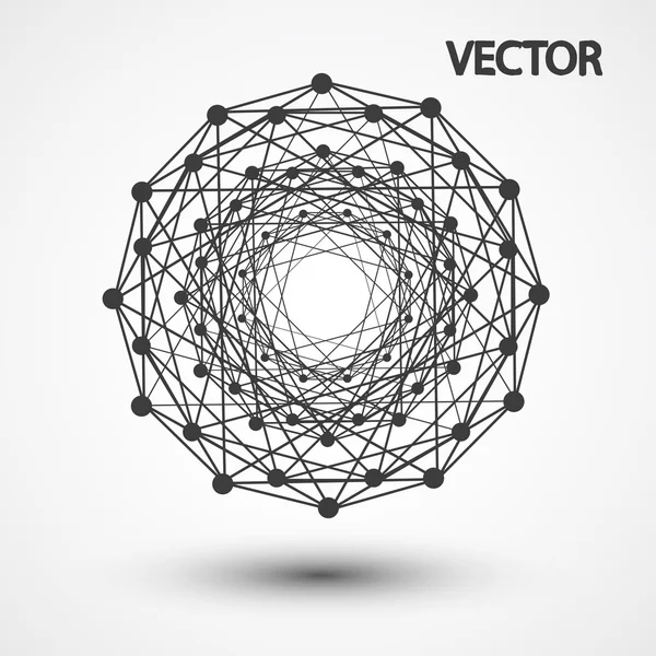 Drahtgestell polygonale Elemente eps10 — Stockvektor