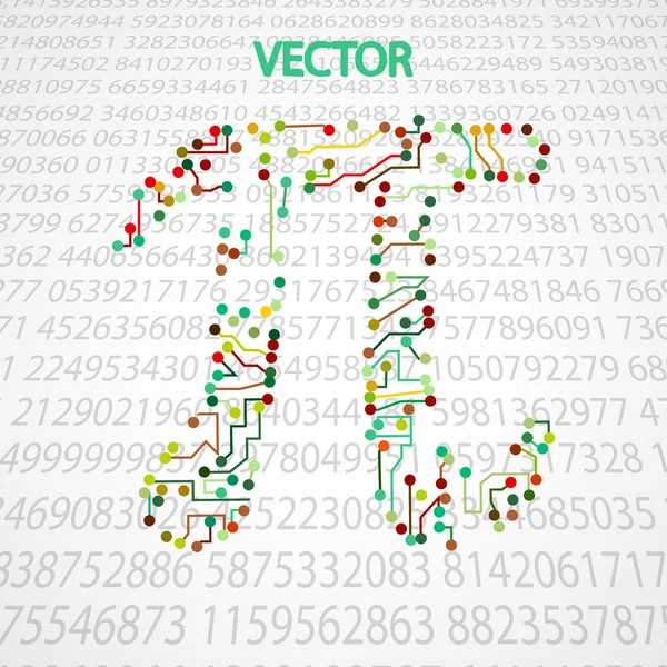 Pi technology shape — Stock Vector
