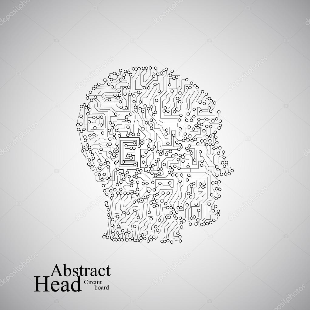 Circuit board human head  eps 10
