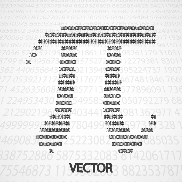 Pi números forma — Vetor de Stock