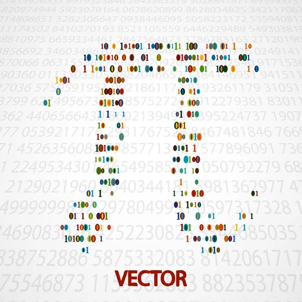 Forma de números Pi — Vector de stock