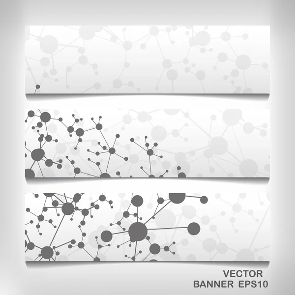 Banner futurista dna eps 10 — Archivo Imágenes Vectoriales