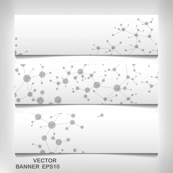 Futuristic banner dna eps 10 — Stock Vector