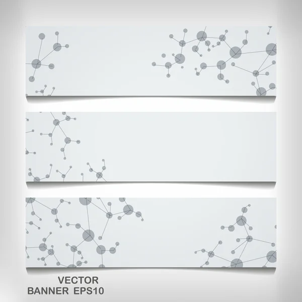 Futuristic banner dna eps 10 — Stock Vector