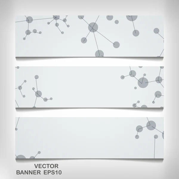 Banner futurista dna eps 10 — Vector de stock