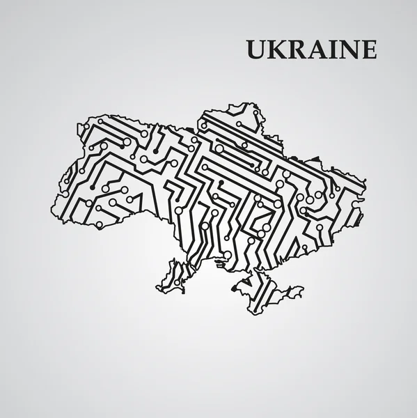 Друкованій платі України — стоковий вектор