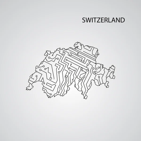 Kretskort Schweiz Royaltyfria Stockvektorer