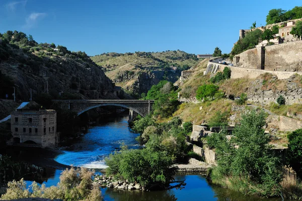 Kaňon Tajo řeky poblíž Toledo, Španělsko — Stock fotografie