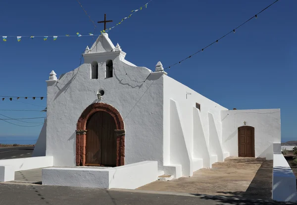Church of Nuestra Senora del Socorro, Tiagua, Lanzarote Island, — Stock Photo, Image