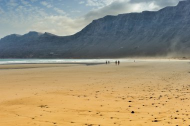 Famara beach, lanzarote, Kanarya Adaları, İspanya