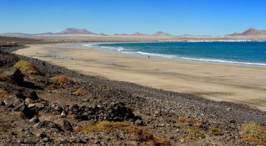 Famara beach, lanzarote, Kanarya Adaları, İspanya