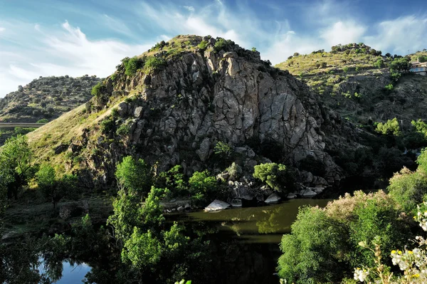Canyon del fiume Tajo vicino a Toledo, Spagna — Foto Stock