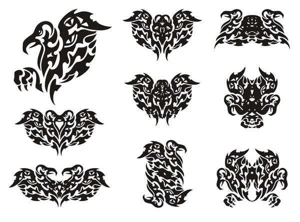 Symboles d'aigle tribal — Image vectorielle