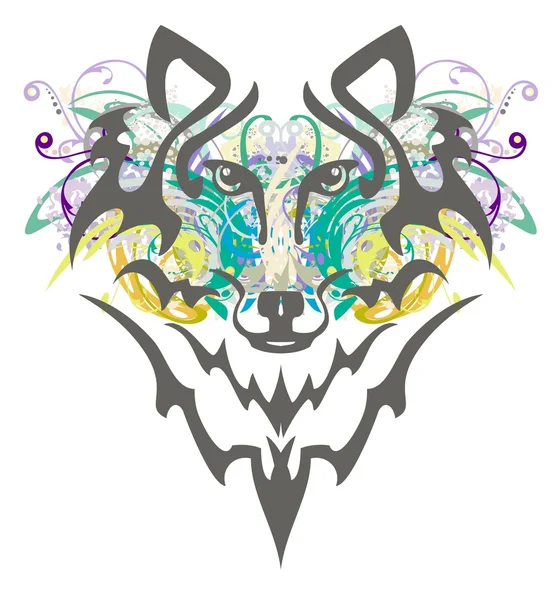 Grunge wolf head — Stock Vector