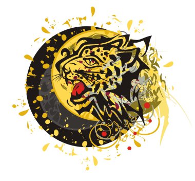 Grunge kabile leopar daire