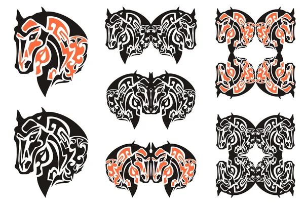 Cheval Haida Style Design — Image vectorielle