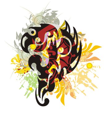 Grunge korkunç kartal