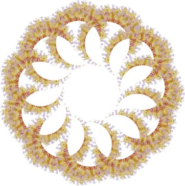 Afrika motifleri çerçeve ya da çiçek gibi. Tatiller ve etkinlikler, tekstil ürünleri, duvar kağıtları, kartlar, baskılar vb. için altın elementli bir kar tanesine benzeyen ayrıntılı bir çiçek serpintisi..