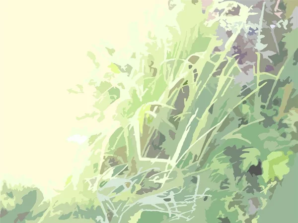 Sonniges Gras Hintergrund Für Ihre Kreativen Kompositionen Grunge Green Gras — Stockvektor