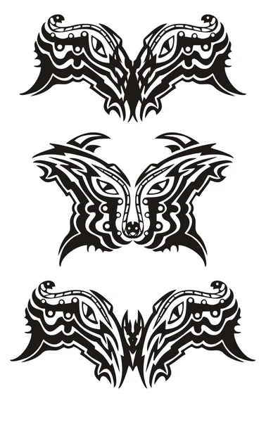 Ögon symboler i tribal stil — Stock vektor