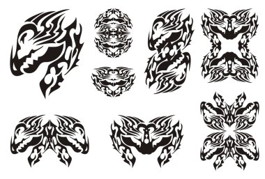 Boynuzlu dragon kabile tarzda ayarlamak
