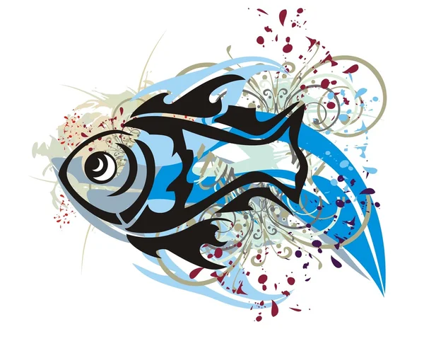 Chlapanie plemiennych ryb — Wektor stockowy