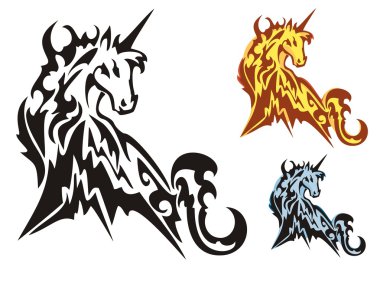 Tek boynuzlu at dağ şeklinde