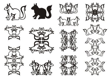 Sincap döndürdüm sembolleri ve çerçeve kümesi