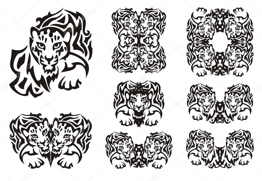 Tribal leopard symbols