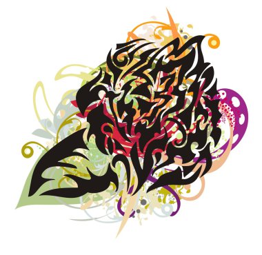 Grunge süslü kabile gül