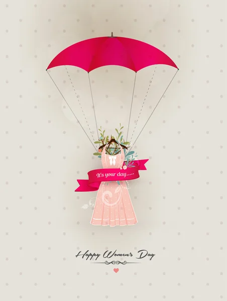 Happy Women's dag decoratieve jurk — Stockfoto