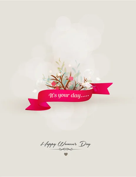Cartão de Dia Internacional da Mulher — Fotografia de Stock