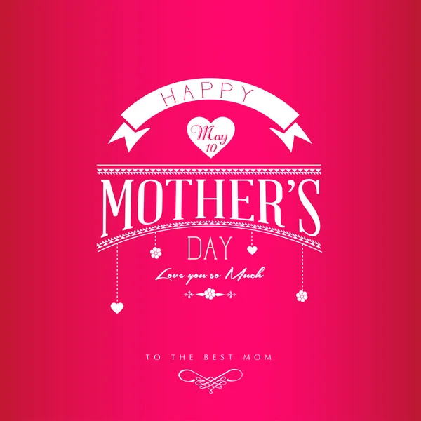 Happy Mother's Day Greeting Card — Stock Vector