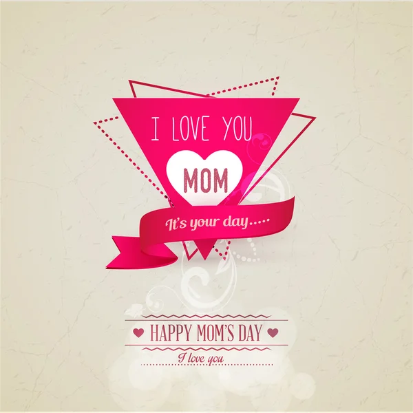 Mothers day Greeting card — Stock Vector