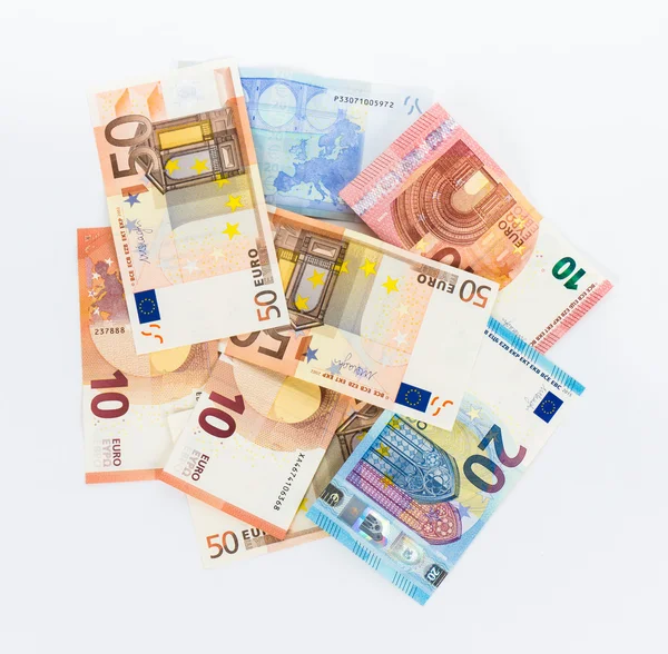 Dinero euros billetes moneda — Foto de Stock