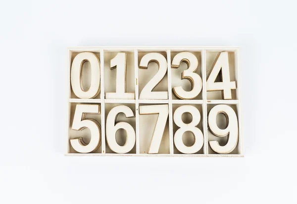 Sayı sayılar Wood — Stok fotoğraf