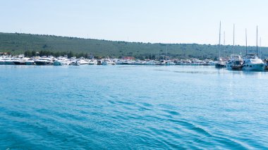 Zadar bağlantı noktası çok sayıda Yatlar. Hırvatistan